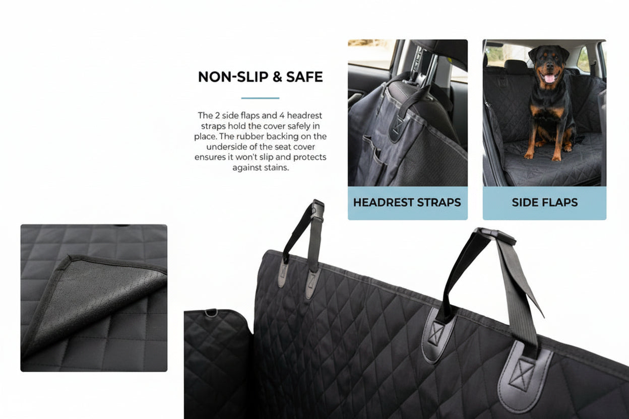 Wasserdichte Hunde Rücksitz Hängematte fürs Auto rutschfest & kratzfest