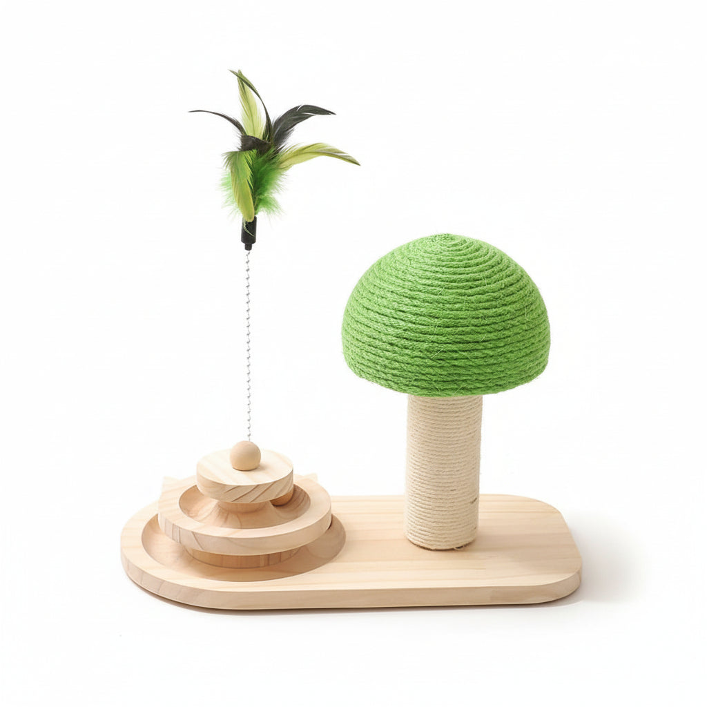 Katzen Kratzpilz mit integriertem Spielzeug