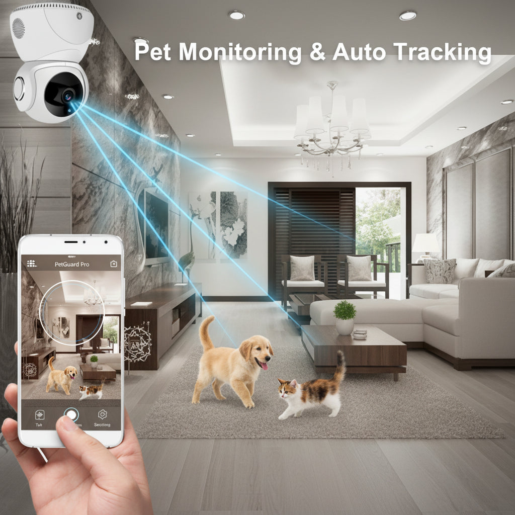 HD 1080P Kamera 360° Panorama PTZ Drahtlose WLAN-Kamera