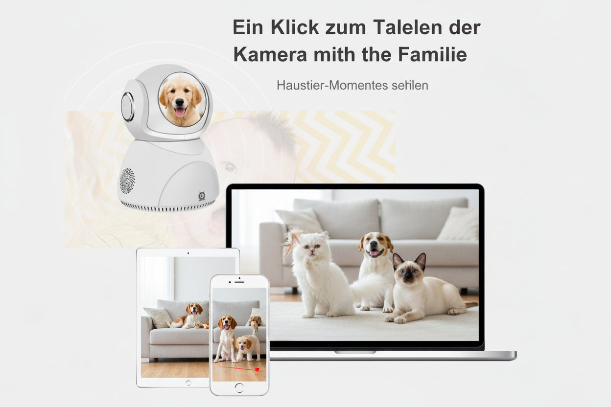 HD 1080P Kamera 360° Panorama PTZ Drahtlose WLAN-Kamera